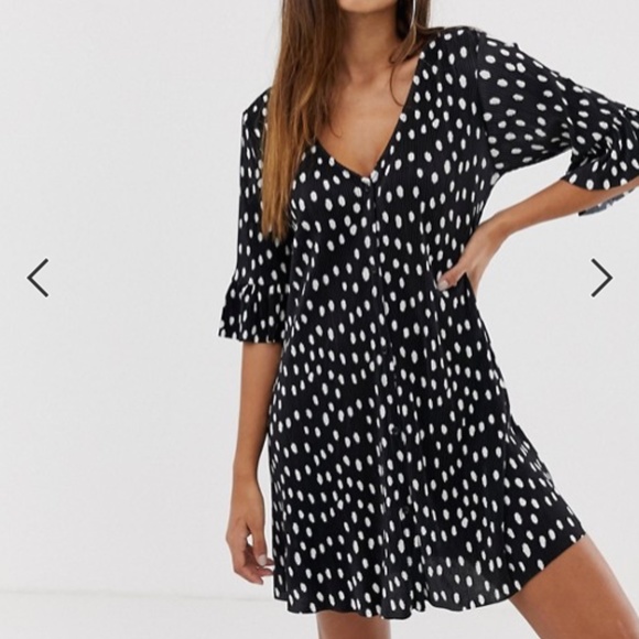 ASOS Dresses & Skirts - ASOS DESIGN button through mini plisse dress